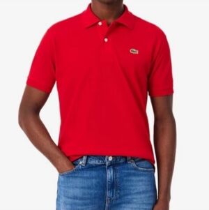 Lacoste Classic Red Polo Shirt for Men SZ.XXL EUC.